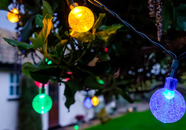 Solar powered garden LED lights