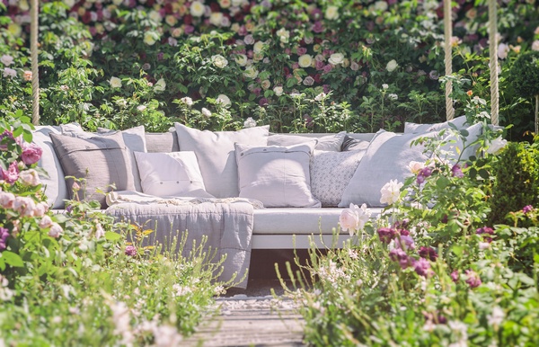 Romantic garden seating